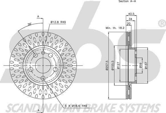 SBS 1815201923 - Kočioni disk www.molydon.hr