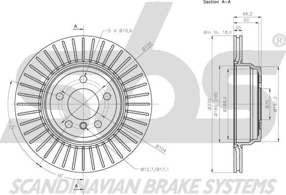 SBS 1815311599 - Kočioni disk www.molydon.hr