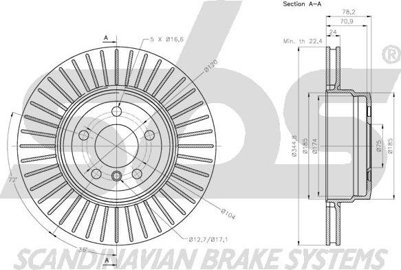 SBS 1815311590 - Kočioni disk www.molydon.hr