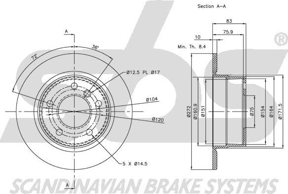 SBS 1815201546 - Kočioni disk www.molydon.hr