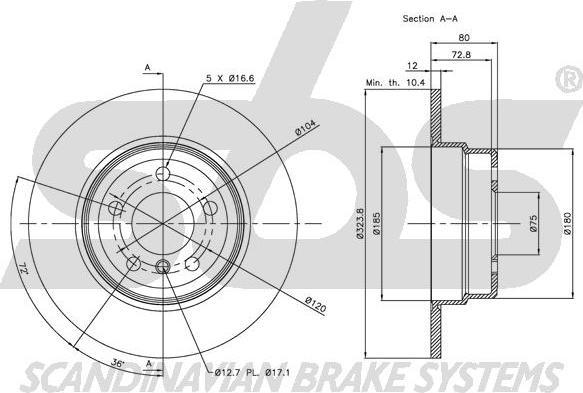 SBS 1815311548 - Kočioni disk www.molydon.hr