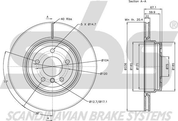 SBS 1815201569 - Kočioni disk www.molydon.hr