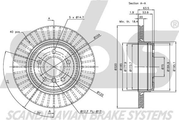 SBS 1815201561 - Kočioni disk www.molydon.hr