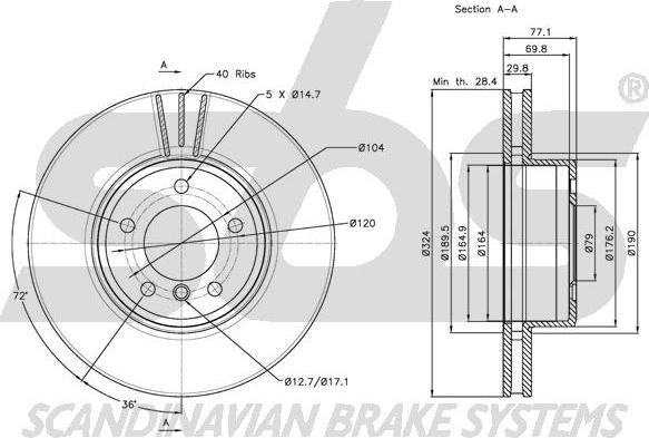 SBS 1815201563 - Kočioni disk www.molydon.hr