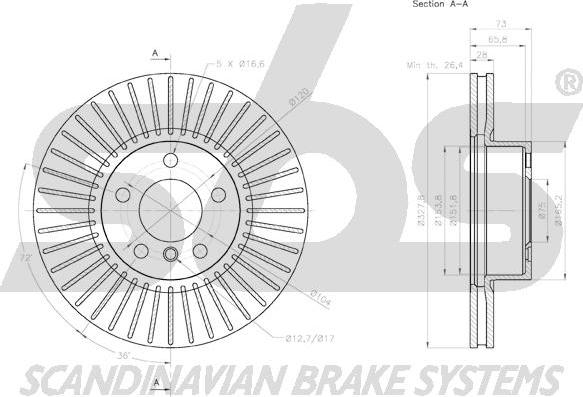 SBS 18153115104 - Kočioni disk www.molydon.hr