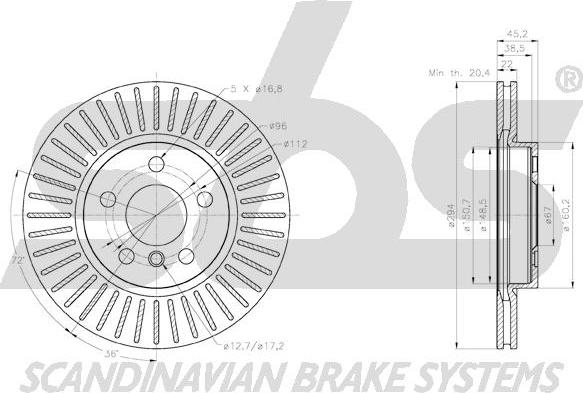 SBS 18152015116 - Kočioni disk www.molydon.hr