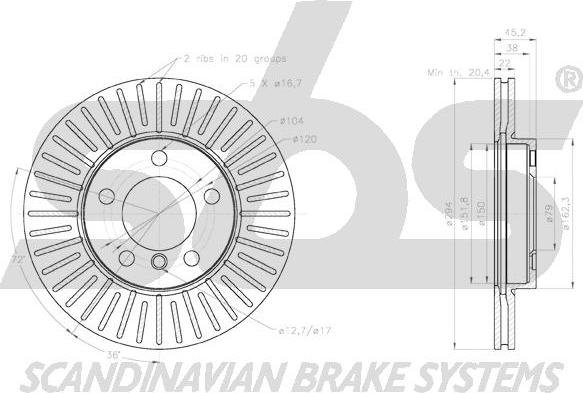 SBS 18153115113 - Kočioni disk www.molydon.hr