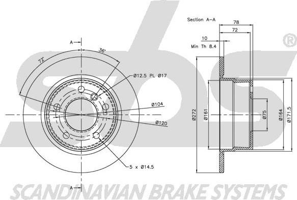 SBS 1815311538 - Kočioni disk www.molydon.hr