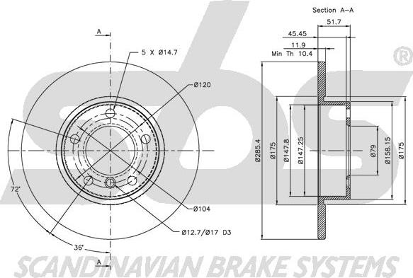 SBS 1815201524 - Kočioni disk www.molydon.hr