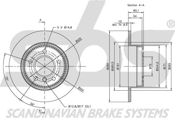 SBS 1815201525 - Kočioni disk www.molydon.hr