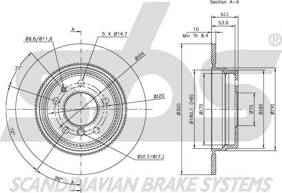 SBS 1815311520 - Kočioni disk www.molydon.hr