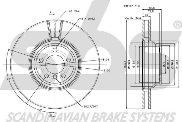 SBS 1815.201571 - Kočioni disk www.molydon.hr