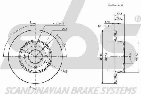 SBS 1815311009 - Kočioni disk www.molydon.hr