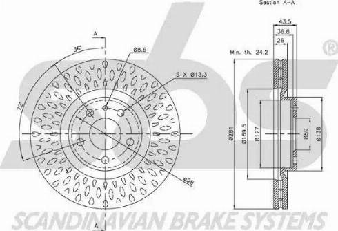 SBS 1815311014 - Kočioni disk www.molydon.hr