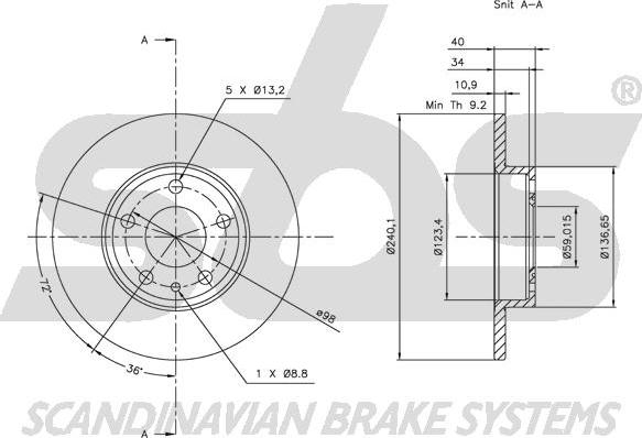 SBS 1815201020 - Kočioni disk www.molydon.hr