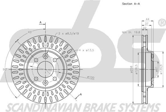 SBS 1815203996 - Kočioni disk www.molydon.hr