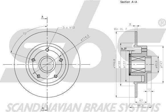 SBS 1815203993 - Kočioni disk www.molydon.hr