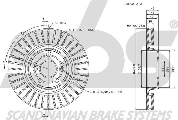 SBS 1815203948 - Kočioni disk www.molydon.hr