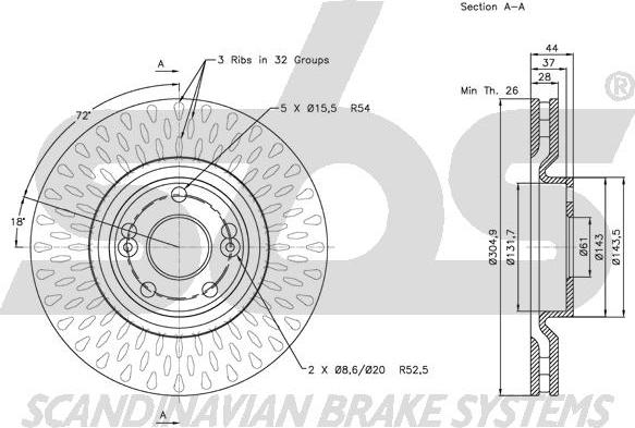 SBS 1815.203942 - Kočioni disk www.molydon.hr