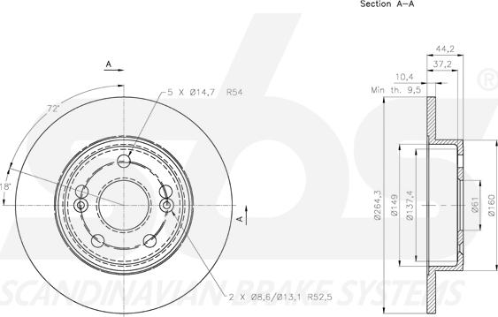 SBS 1815203951 - Kočioni disk www.molydon.hr