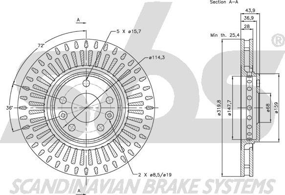 SBS 1815.203969 - Kočioni disk www.molydon.hr