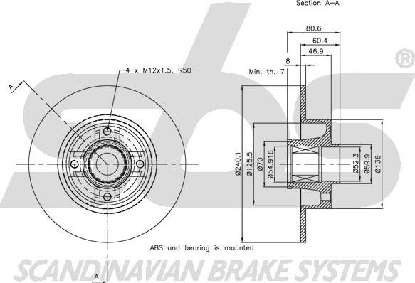 SBS 1815203964 - Kočioni disk www.molydon.hr