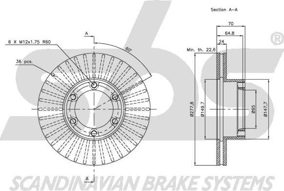 SBS 1815203907 - Kočioni disk www.molydon.hr