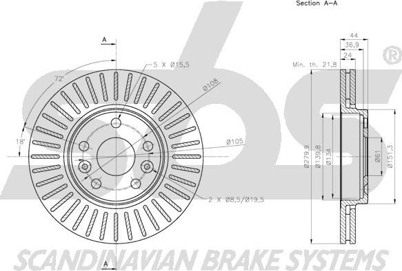 SBS 1815203982 - Kočioni disk www.molydon.hr