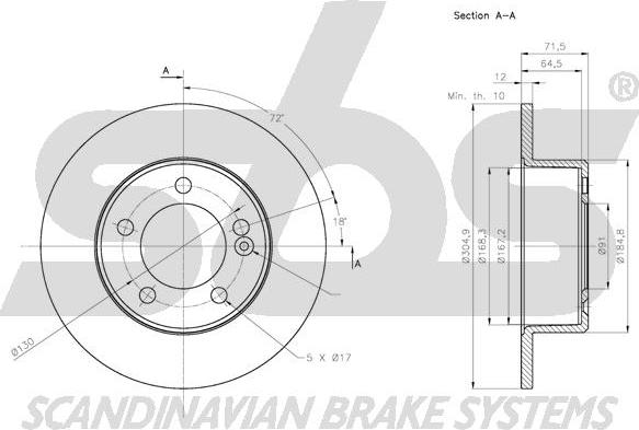 SBS 1815203978 - Kočioni disk www.molydon.hr