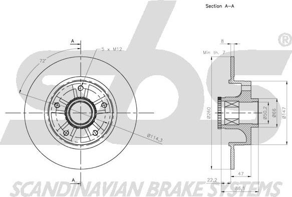 SBS 1815313973 - Kočioni disk www.molydon.hr