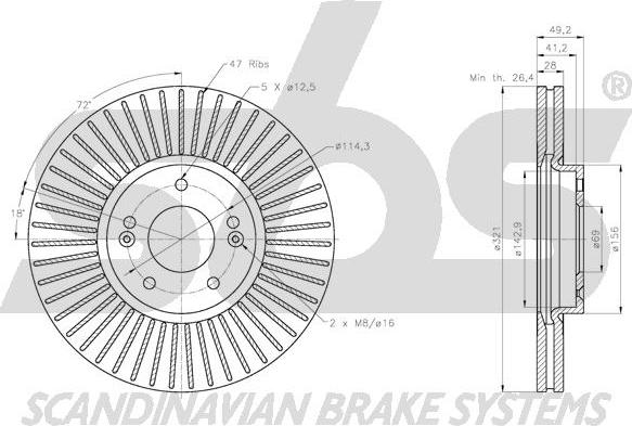 SBS 1815313450 - Kočioni disk www.molydon.hr