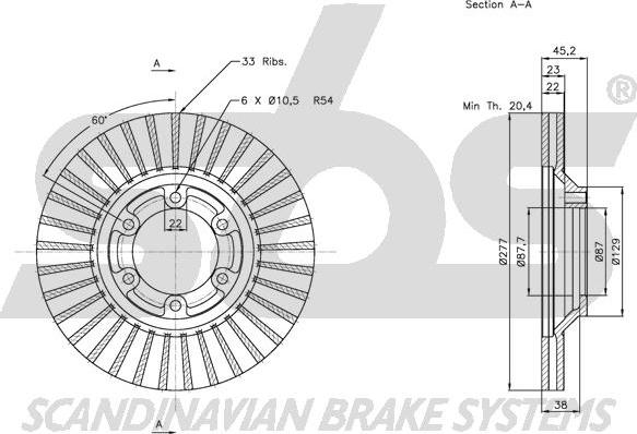 SBS 1815203429 - Kočioni disk www.molydon.hr