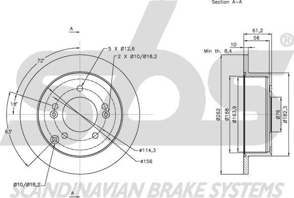 SBS 1815313424 - Kočioni disk www.molydon.hr