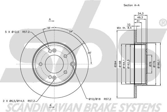 SBS 1815203425 - Kočioni disk www.molydon.hr