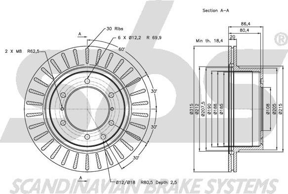 SBS 1815.203427 - Kočioni disk www.molydon.hr