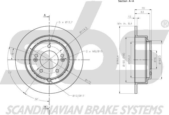 SBS 1815203540 - Kočioni disk www.molydon.hr