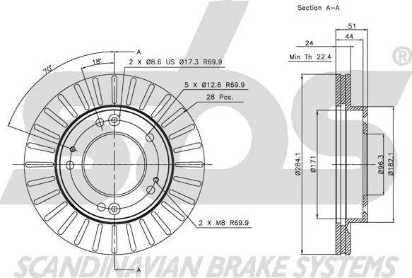 SBS 1815203504 - Kočioni disk www.molydon.hr