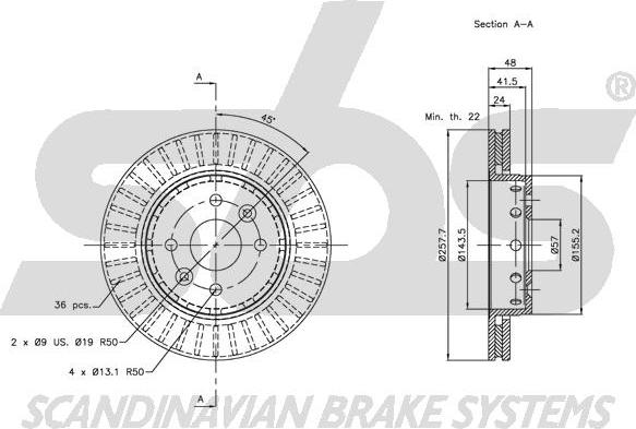 SBS 1815203507 - Kočioni disk www.molydon.hr