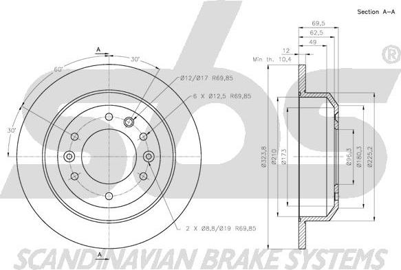 SBS 1815203525 - Kočioni disk www.molydon.hr