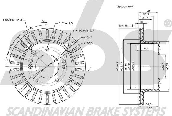 SBS 1815313520 - Kočioni disk www.molydon.hr