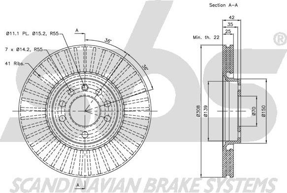 SBS 1815203654 - Kočioni disk www.molydon.hr