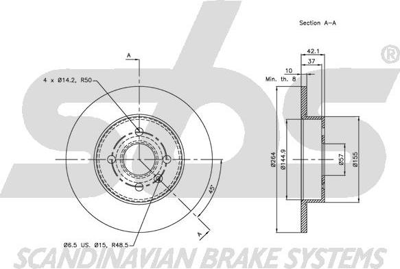 SBS 1815203655 - Kočioni disk www.molydon.hr