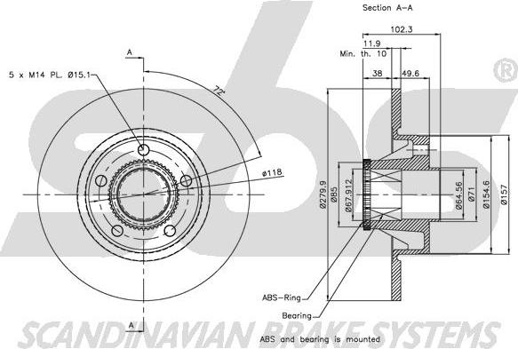 SBS 1815203658 - Kočioni disk www.molydon.hr