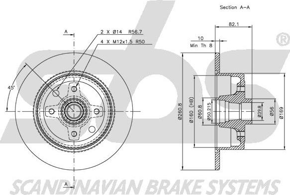 SBS 1815203616 - Kočioni disk www.molydon.hr