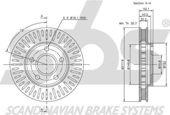 SBS 1815313634 - Kočioni disk www.molydon.hr