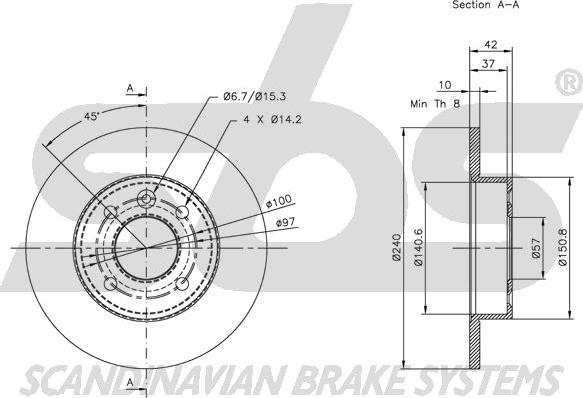 SBS 1815203633 - Kočioni disk www.molydon.hr