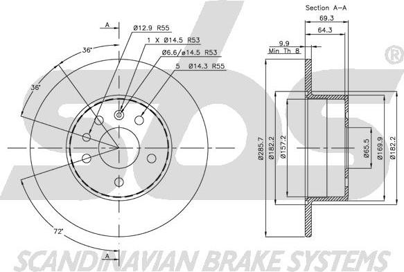 SBS 1815203624 - Kočioni disk www.molydon.hr