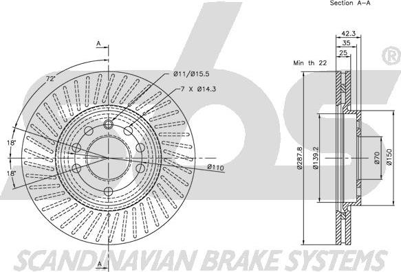 SBS 1815203625 - Kočioni disk www.molydon.hr