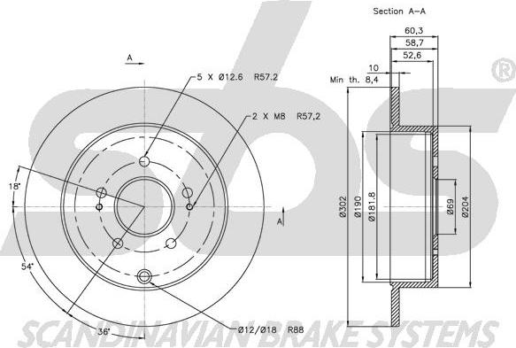 SBS 1815313047 - Kočioni disk www.molydon.hr