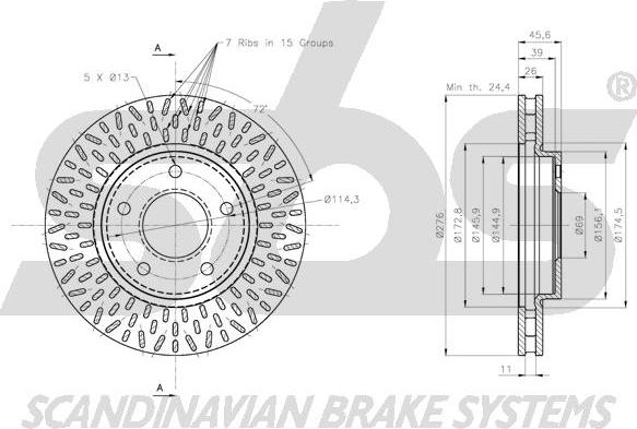 SBS 1815203057 - Kočioni disk www.molydon.hr